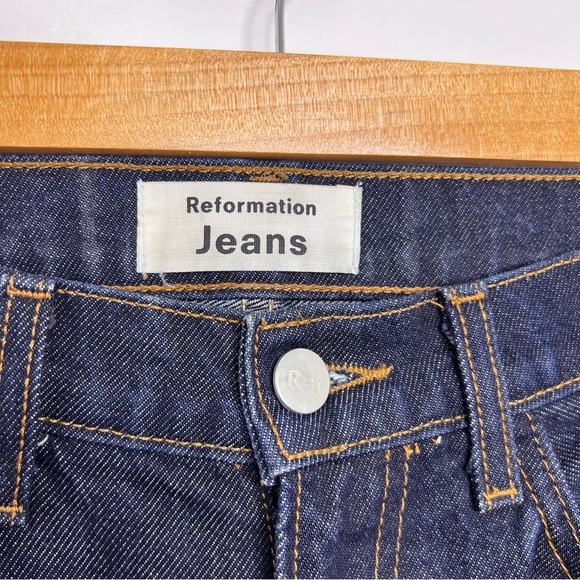 REFORMATION Julia High Waist Sydney Destroyed Cigarette Jeans - Picture 3 of 5
